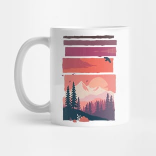 Mountain Forest Sunset - Wanderlust Mug